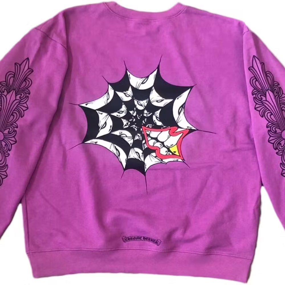 Chrome Hearts x Matty Boy Crewneck Size medium. Chrome hearts purple crewneck